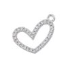 pendentif cœur argenté penché