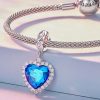 pendentif cœur bleu