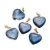 pendentif cœur bleu cristal
