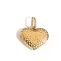 pendentif cœur bombé en or