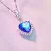 pendentif cœur en bleu