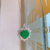 pendentif cœur en émeraude