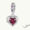 pendentif cœur en rubis