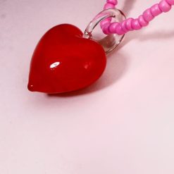 pendentif cœur en verre