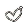 pendentif cœur noir penché