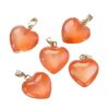 pendentif cœur orange cristal