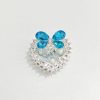 pendentif cœur papillon bleu