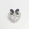 pendentif cœur papillon noir