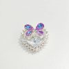 pendentif cœur papillon violet