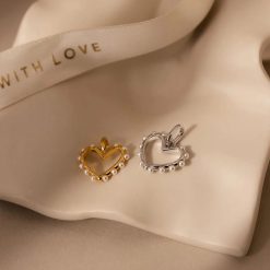 pendentif cœur perlé