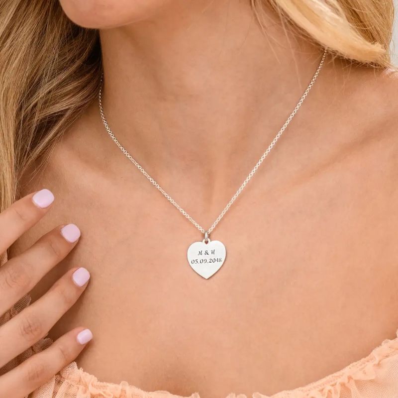 pendentif cœur personnalisé de marque
