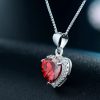 pendentif cœur rouge