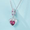 pendentif cœur rubis