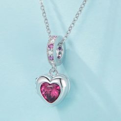 pendentif cœur rubis