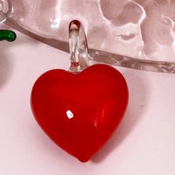 pendentif cœur verre