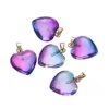 pendentif cœur violet cristal